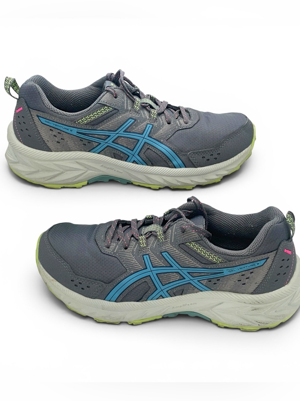 ASICS Gel Venture 9 Trail Running Shoes Gray Blue Women’s 8.5